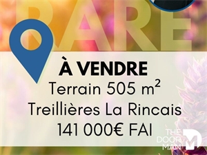 terrain à la vente -   44119  TREILLIERES, surface 505 m2 vente terrain - UBI475938785